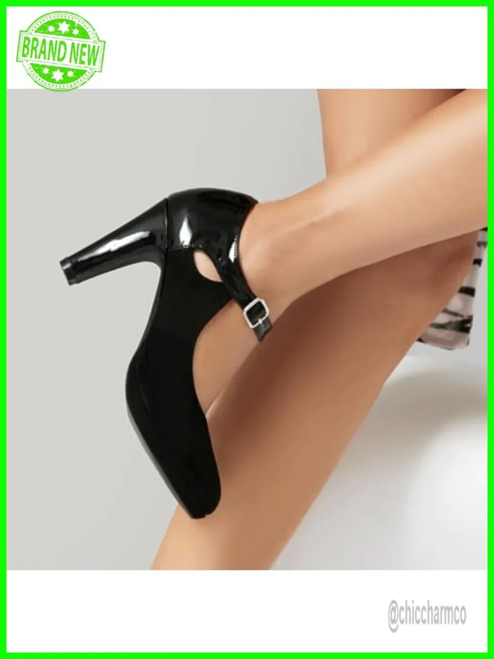 Women's Mary Jane Heels Retro Closed Toe Suede Ankle Strap Block Heel Pumps